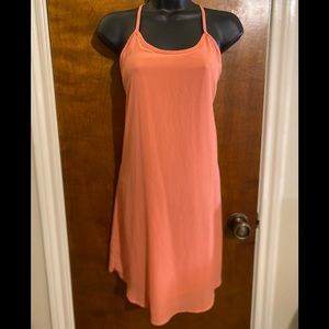 Spaghetti strap sundress with Crocheted racer back